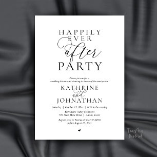 Feest na het Jawoord, Moderne Elegante Bruiloft Kaart