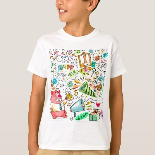 feest nieuwjaarsfeest t-shirt (Voorkant)