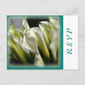 Feest of bruiloft RSVP briefkaarten - Calla Lelies (Voorkant)