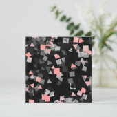 Feest of Viering Confetti Roze Uitnodigingen (Staand voorkant)