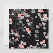 Feest of Viering Confetti Roze Uitnodigingen (Voorkant)