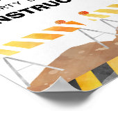 Feest onder constructie bord poster (Hoek)