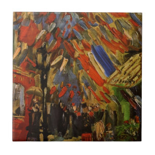 Feest op 14 juli in Parijs door Vincent van Gogh Tegeltje