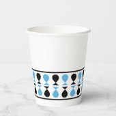 Feest op! Blauw Papieren Bekers (Achterkant)