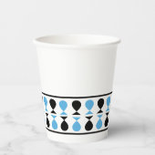 Feest op! Blauw Papieren Bekers (Voorkant)