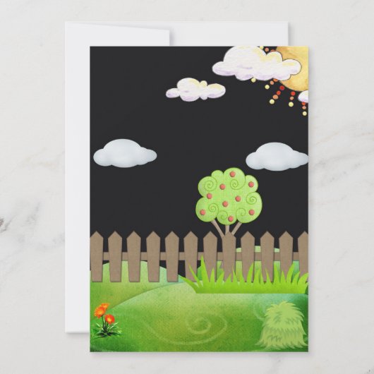 FEEST OP DE BOERDERIJ VERJAARDAG UITNODIGING (Achterkant)