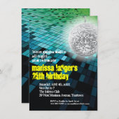 Feest op de dansvloer en onder de spiegelbol kaart (Voorkant / Achterkant)