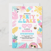 Feest op het Lake Summer BBQ verjaardagsfeestje Kaart (Voorkant)