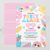 Feest op het Lake Summer BBQ verjaardagsfeestje Kaart (Voorkant / Achterkant)