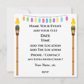 Feest op het paradijsstrand / Luau Kaart (Achterkant)