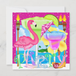 Feest op het paradijsstrand / Luau Kaart