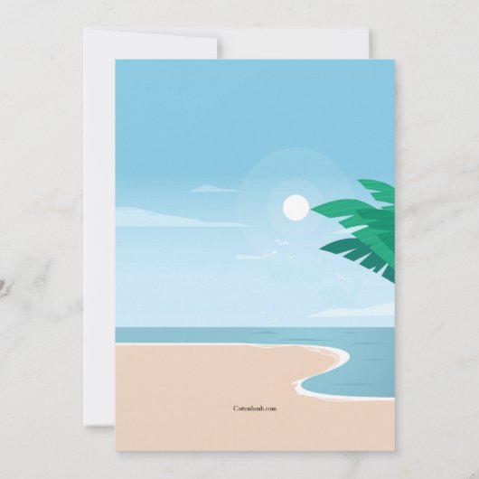 Feest op het strand kaart (Achterkant)