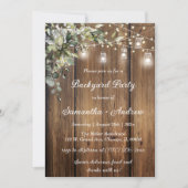Feest op maat in de achtertuin met een rustieke th kaart (Voorkant)