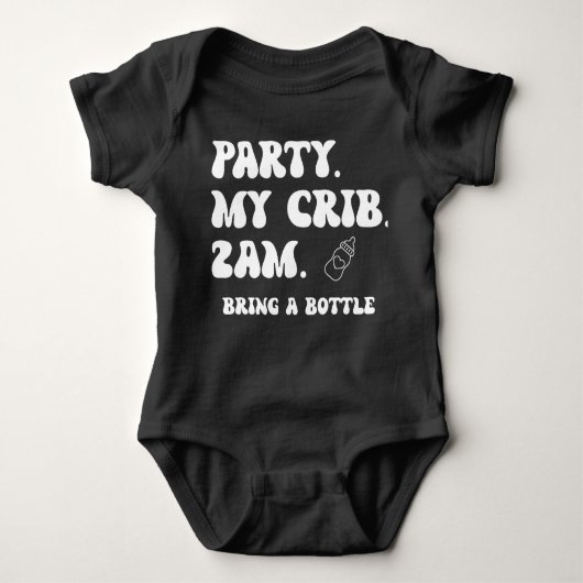 Feest op mijn Wieg 2 uur | Schattigee Funny Baby Romper (Voorkant)