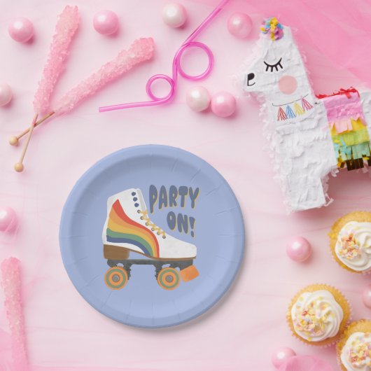 Feest op! Roller Schaats Party Bord (Feest)