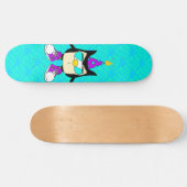 Feest OWL Nite™ Merk Teal Sky Skateboard (Horizontaal)