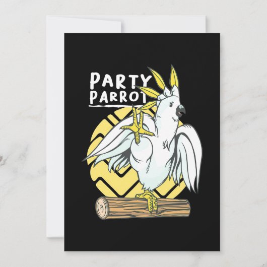 Feest Papegaai Vogel Kaart (Voorkant)
