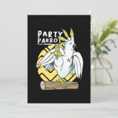 Feest Papegaai Vogel Kaart (Staand voorkant)