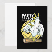 Feest Papegaai Vogel Kaart (Voorkant / Achterkant)