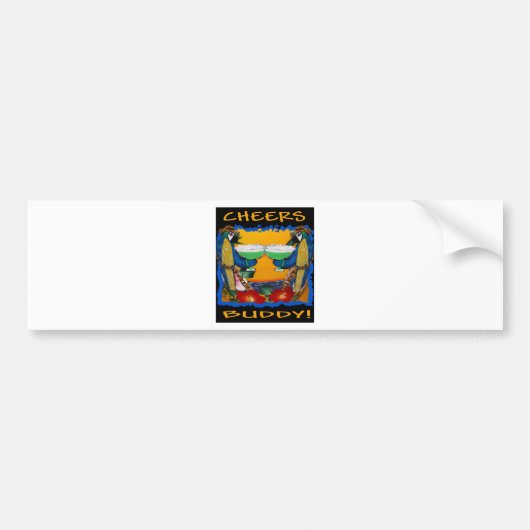 Feest Papegaaien Bumpersticker (Voorkant)