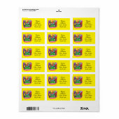 Feest Papegaaien Etiket (Full Sheet)