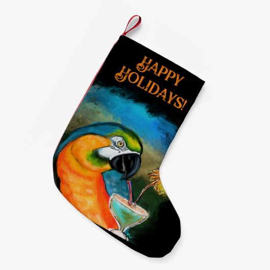 Feest Papegaaien Kleine Kerstsok (Voorkant (Hangend))