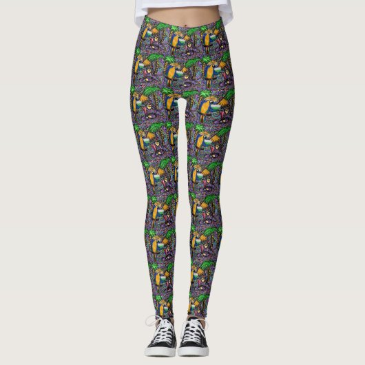 Feest Papegaaien Leggings (Voorkant)