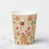 Feest Papieren Bekers Kerst Kerstbrood Print (Links)