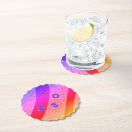 FEEST papieren onderzetter in SUNSET ON FIRE