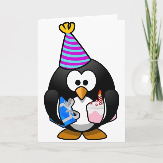 Feest Penguin Kaart (Voorkant)