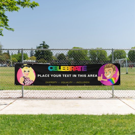"FEest" Persoonlijke Pride Parade/Muurbanner Spandoek (Insitu)