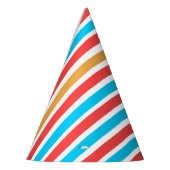 Feest Pet met strepen voor de vliegvakantie Feesthoedjes (Links)