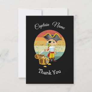 Feest Piratenjongen Thema Dankkaart Bedankkaart