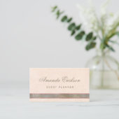 Feest planner met glans Blush Visitekaartje (Staand voorkant)