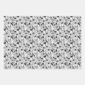 Feest Pooch Zwart en Wit Inpakpapier Vel (Voorkant)