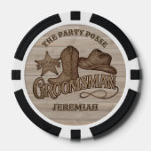 Feest Posse Bruidsjonker Landelijke Cowboy Jonggez Poker Chips (Voorkant)