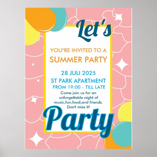 feest poster (Voorkant)