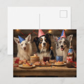 Feest Puppy's Briefkaart (Voorkant / Achterkant)