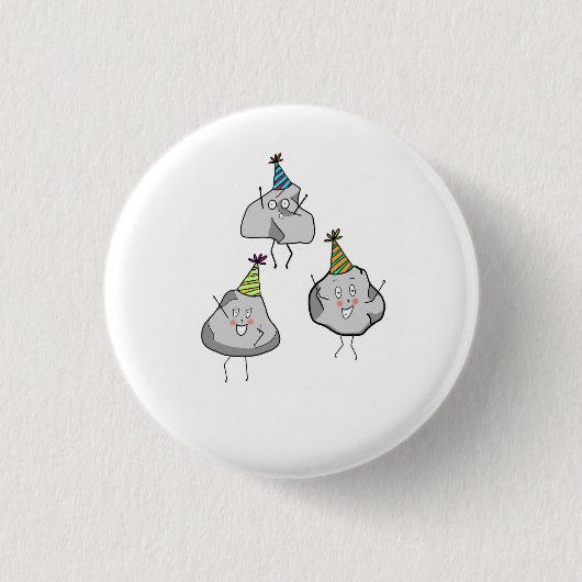 feest rockers, feest, pret thema ronde button 3,2 cm (Voorkant)