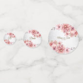 Feest Roze Waterverf Bloemen Glanzend Glitter Mode Confetti (Voorkanten)