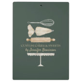 Feest sage groen Script Bakken Koken Klembord (Achterkant)