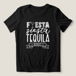 Feest Siesta Tequila Herhaal Bachelorette Groep Tri-Blend Shirt