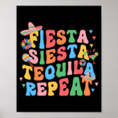 Feest Siesta Tequila Herhaal Bruid Team Bruidegom Poster (Voorkant)