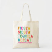 Feest Siesta Tequila Herhaal De Bachelorette Tote Bag (Voorkant)
