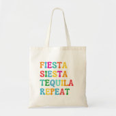 Feest Siesta Tequila Herhaal Tote Bag (Voorkant)