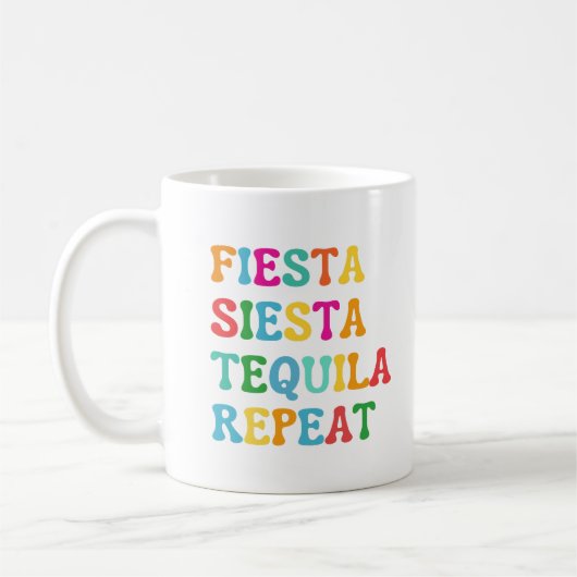 Feest Siesta Tequila Herhalen Koffiemok (Links)