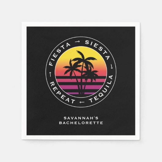 Feest Siesta Tequila Herhaling Bruidsfeest Party Servet (Voorkant)