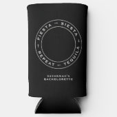 Feest Siesta Tequila Herhaling Meisjes Uitje Seltzer Blikjeskoeler (Voorkant)