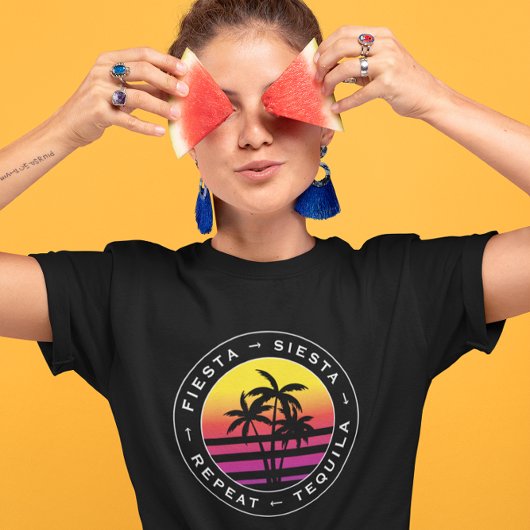 Feest Siesta Tequila Herhaling Vrijgezellenfeest T-shirt