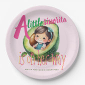 Feest Sinorita Baby Girl Shower Partyartikelen Roz Papieren Bordje (Voorkant)
